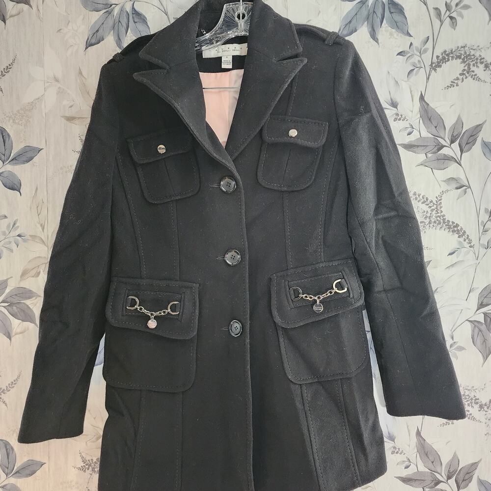 Laundry by Shelli Segal Skirted Wool Blend Peacoat Size 6